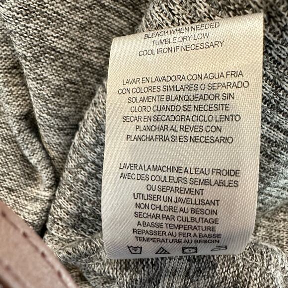 Absolutely Famous Womens Size XL Open Drape Front Cardigan Sweater Gray Stretch - Picture 6 of 10